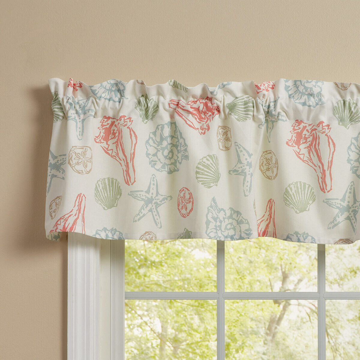 (image for) Sea life Window Valance Beach Nautical Coastal Home Decor