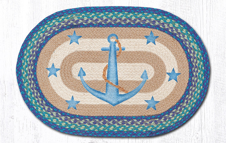 (image for) Anchor Star Jute Rug Oval