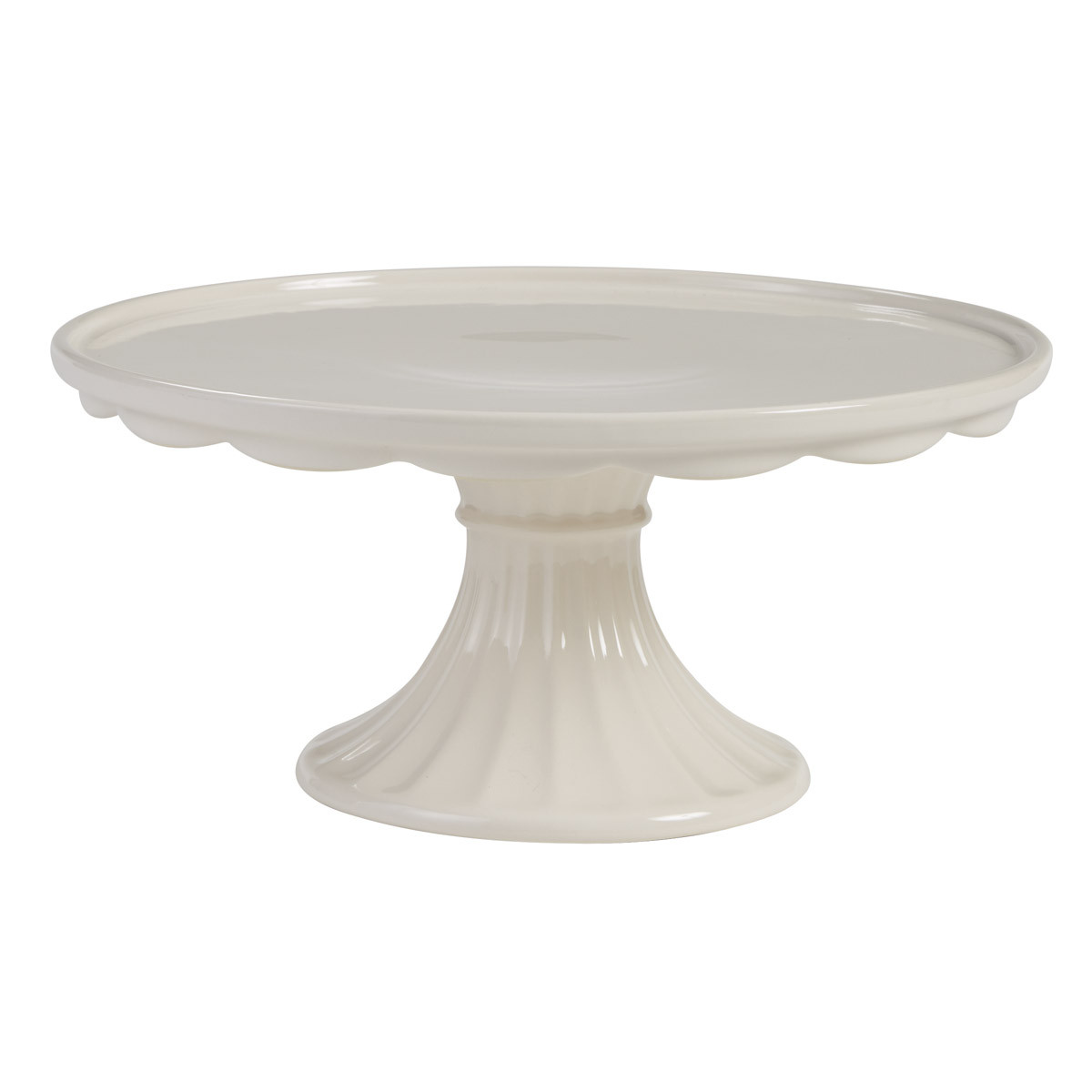 (image for) Antique Style Ironstone Cake Pedestal Stand White