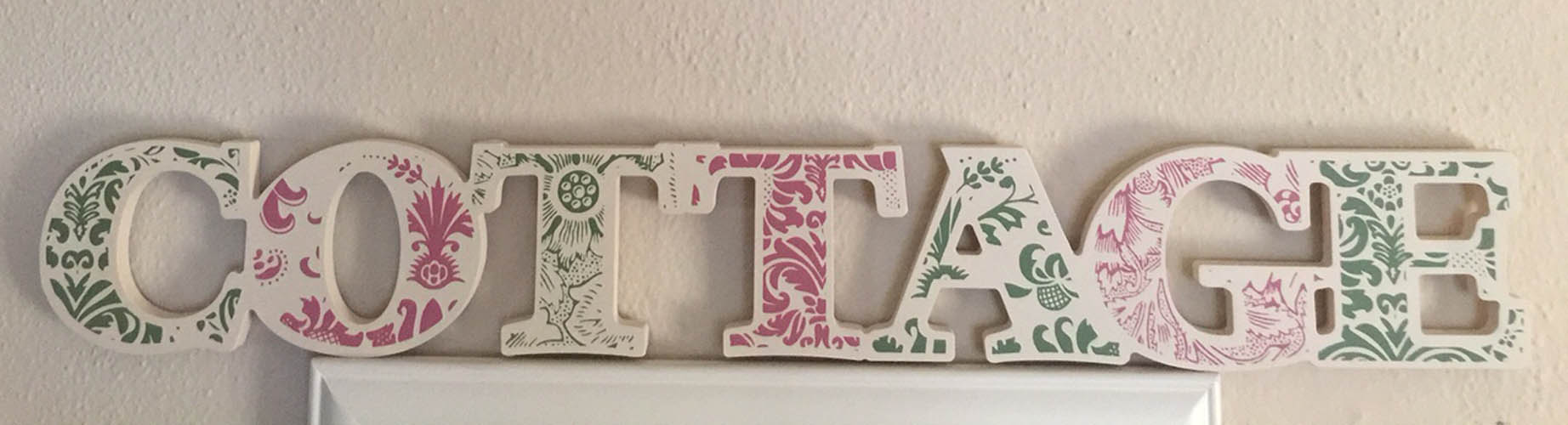 Cottage Chic Letters Sign (image for) Cottage Chic Letters Sign