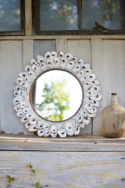 (image for) Oyster Shell Framed Wall Mirror