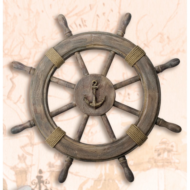 (image for) Ship Wheel with Rope & Anchor