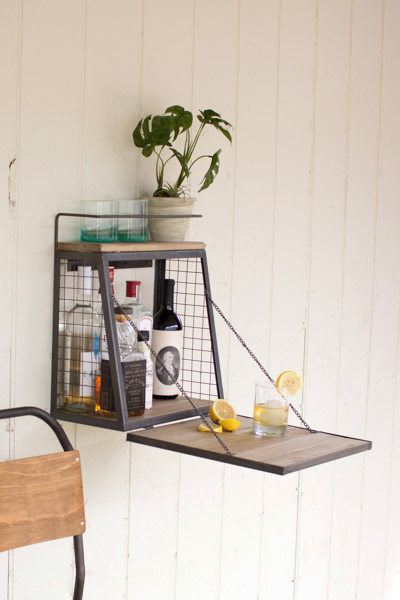 (image for) Wine Liquor Cabinet with Fold Down Shelf
